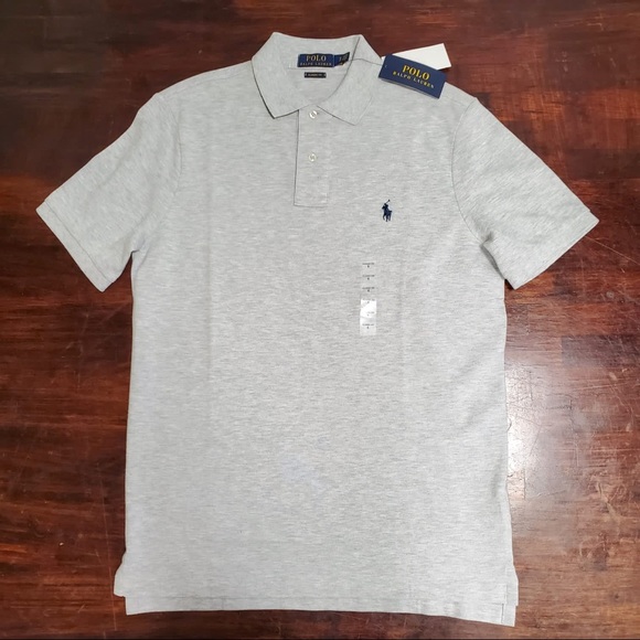 Gray polo golf shirt sz Various